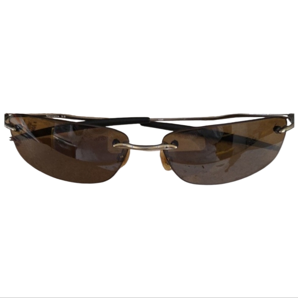 Oakley Nanowire 2.0 Rimless Polorize Sunglasses With Cleaning Cloth Bag And Case
